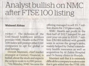 Khaleej Times – Analyst bullish on NMC stock...