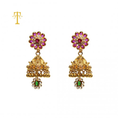 TT GOLD ANTIQUE EARRING 0000385379