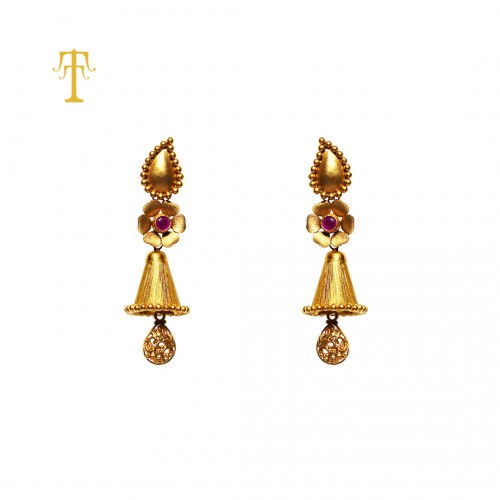 TT GOLD ANTIQUE EARRINGS 0000479983