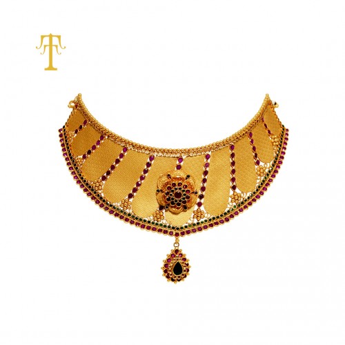 TT GOLD ANTIQUE NECKLACE 0000500494