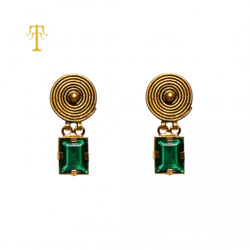 TT GOLD ANTIQUE EARRING 0000553055