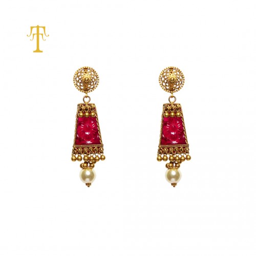 TT GOLD ANTIQUE EARRING 0000555717