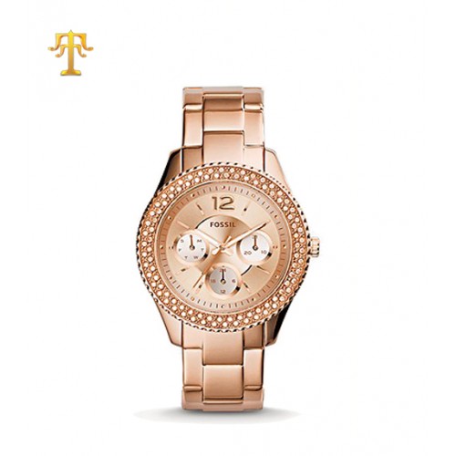 FOSSIL Stella Multifunction Rose-Tone Stainless Steel Watch